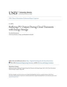 Buffering PV Output During Cloud Transients with Energy Storage