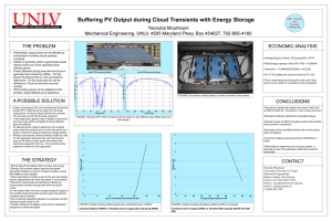 Buffering PV Output during Cloud Transients with Energy Storage