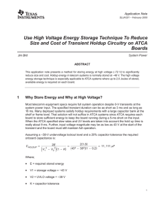 Use High Voltage Energy Storage Technique to