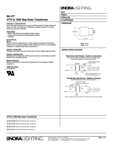 NA-277 277V to 120V Step Down Transformer