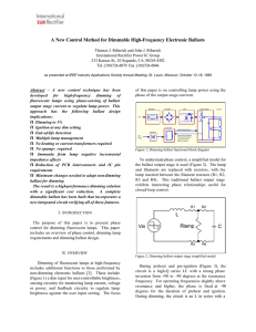 A New Control Method for Dimmable High-Frequency