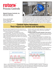 Control Valve Actuators: Their Impact on Control and