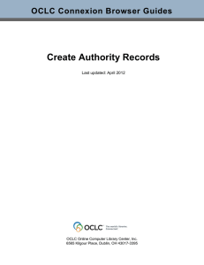 Create Authority Records