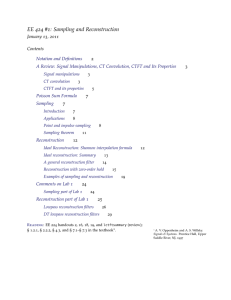 EE 424 #1: Sampling and Reconstruction