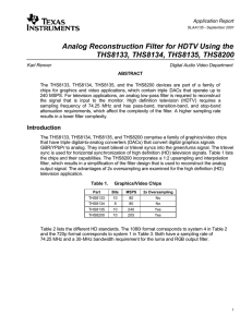 Analog Reconstruction Filter for HDTV Using