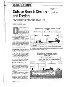 Outside Branch Circuits and Feeders