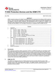 TI ESD Protection Devices and the HDMI CTS