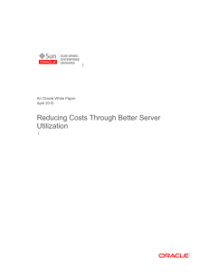 Reducing Costs Through Better Server Utilization White Paper