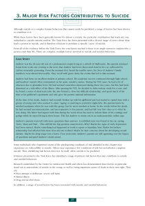 Major Risk Factors Contributing to Suicide