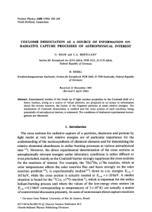 COULOMB DISSOCIATION AS A SOURCE OF INFORMATION ON