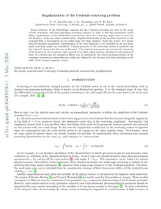 Regularization of the Coulomb scattering problem