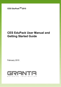CES EduPack 2015 Getting Started Guide