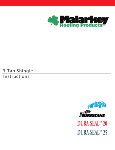 3-Tab Shingle Instructions - Malarkey Roofing Products
