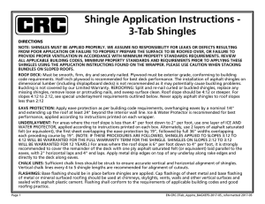 Shingle Application Instructions - 3-Tab Shingles