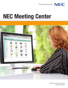 NEC Meeting Center - NEC Corporation of America