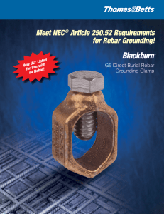 Meet NEC® Article 250.52 Requirements for Rebar