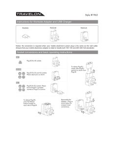 Instructions for Worlwide Adapter and USB Charger