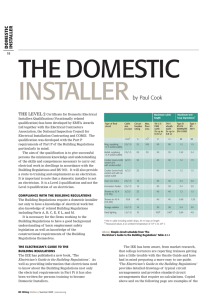 Part P domestic installer