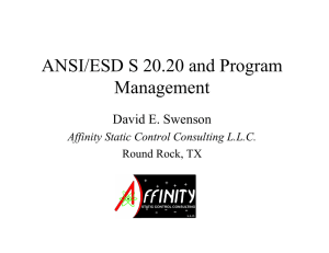 ANSI/ESD S 20.20 and Program Management