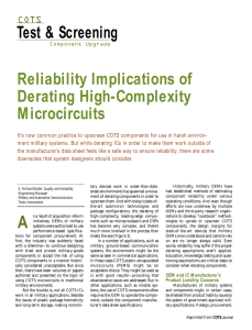 Reliability Implications of Derating High