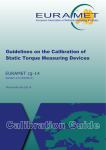 Guidelines on the Calibration of Static Torque Measuring