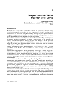 Torque Control of CSI Fed Induction Motor Drives