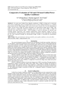 Comparative Evaluation of VSI and CSI based Unified Power Quality