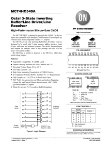 MC74HC540A - Octal 3-State Inverting Buffer