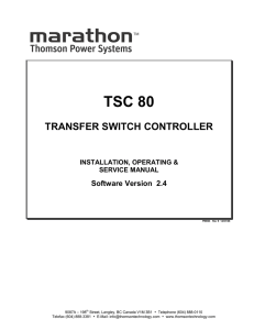 TSC 80 Manual - Thomson Power Systems