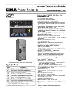 Automatic Transfer Switch Controller