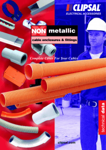 Non Metallic Cable Enclosures and Fittings. Complete