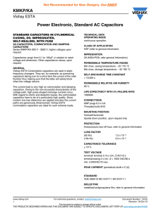 Power Electronic, Standard AC Capacitors KMKP/KA
