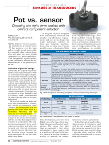 Pot vs. sensor - Mouser Electronics