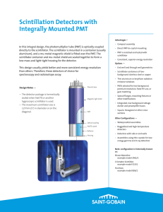 Scintillation Detectors with Integrally Mounted PMT