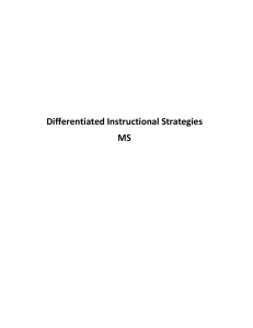 Differentiated Instructional Strategies MS