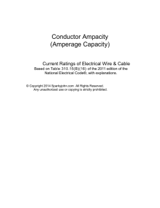 Conductor Ampacity (Amperage Capacity)