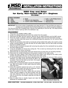 MSD 8481 Distributor Cap and Rotor Kit Installation Instructions