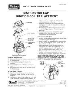 distributor cap - ignition coil replacement