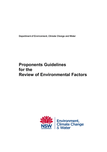 Proponents Guidelines for the Review of Environmental Factors