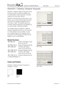 RadioRA 2 Tabletop Designer Keypads