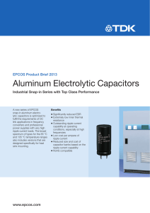 Product Brief Aluminum Electrolytic Capacitors
