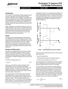 AN1246: Techniques to Improve ZVS Full-Bridge Performance