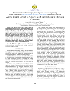 Active-Clamp Circuit to Achieve ZVS in Multioutput Fly back