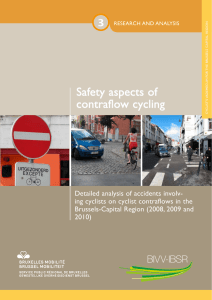 safety aspects of contraflow cycling - Région de Bruxelles