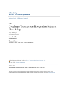 Coupling of Transverse and Longitudinal Waves in Piano Strings