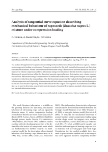 Analysis of tangential curve equation describing mechanical