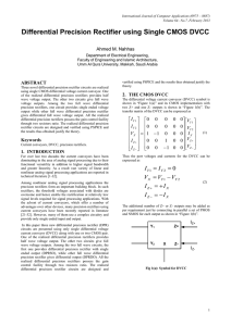 Differential Precision Rectifier using Single CMOS DVCC