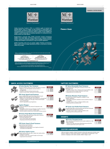 Captive Screws - Matdan Fasteners