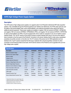 HVPS High Voltage Power Supply Option