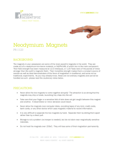 Neodymium Magnets - Arbor Scientific